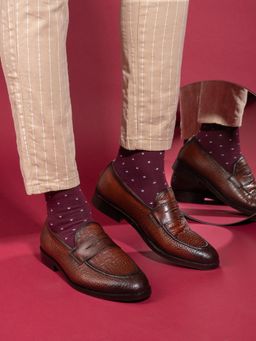 La Botte - Men Brown Animal Print Loafers