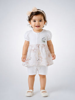 Little Surprise Box - Panda Bamboo Frock-Style Romper