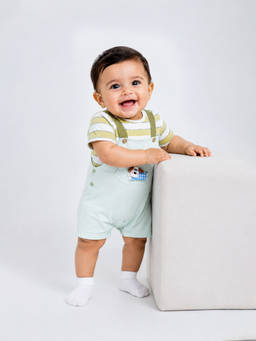Little Surprise Box - 3D Puppy Pocket Suspender-Style Romper