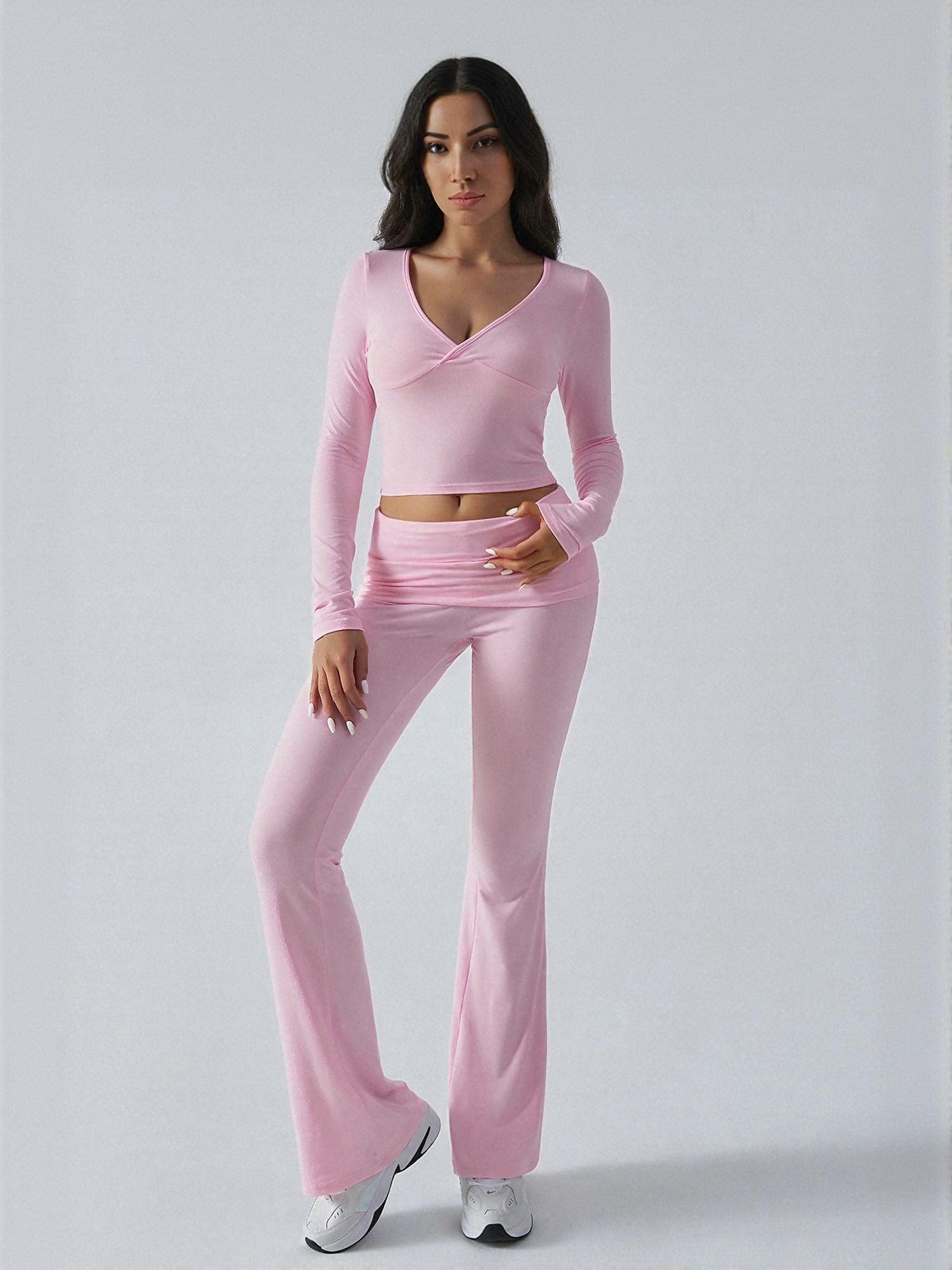Pink T-Shirt And Legging Street Style Co Ord Set-image-11