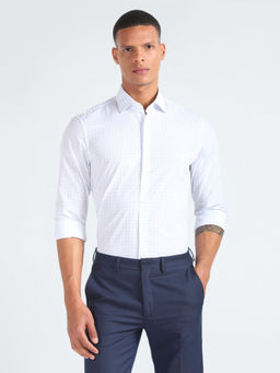 Calvin Klein - Men White Solid Full Sleeve Shirt