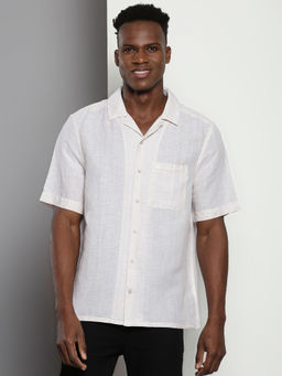 Calvin Klein - Men White Solid Full Sleeve Shirt
