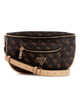 Guess - Polyurethane Brown Printed Women Manhattan Waist Bag