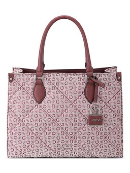 Guess - Polyurethane Wine Printed Women Holden Tote Bag