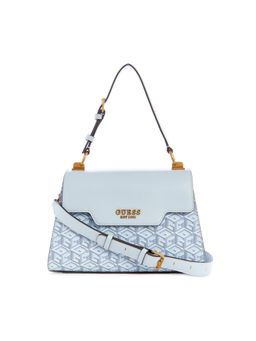 Guess - Women Printed Pu Hallie Top Handle Flap Bag
