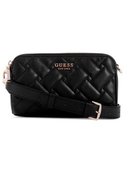 Guess - Polyurethane Black Quilted Women Alanna Mini Status Crossbody Bag