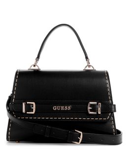 Guess - Polyurethane Black Solid Women Sestri Top Handle Flap Sling Bag