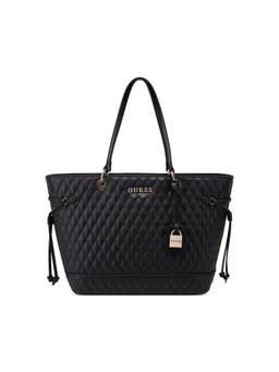 Guess - Women Black Quilted Pu Easley Carryall Tote Bag