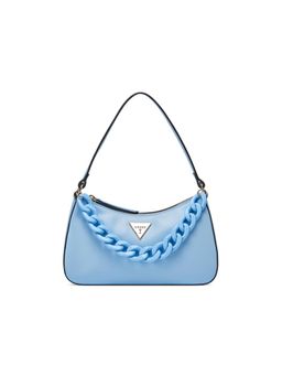 Guess - Women Blue Solid Pu Gabbi Mini Top Zip Shoulder Bag