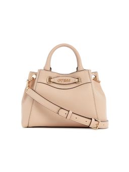 Guess - Women Beige Solid Pu Emera Mini Satchel Bag