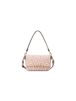 Guess - Women Pink Printed Polyester Bellatrix Mini Crossbody Bag