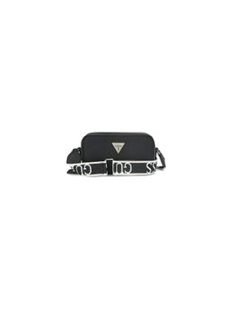Guess - Women Black Solid Pvc Charlestown Mini Crossbody Bag