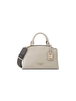 Guess - Women Beige Solid Pvc Easley Small Satchel Bag