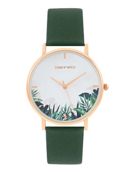 Joker and Witch - Joker & Witch Leaf Bay Green Pu Strap Watch