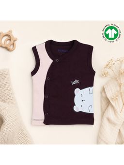Bontots - Girls Maroon Printed Jhabla