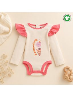 Bontots - Organic Cotton 2 Scoops of Cute Soft & Rash-Free Cream Baby Onesie