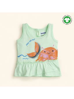 Bontots - Organic Cotton - Cute Crab Print Soft & Rash-Free Baby Girl Top