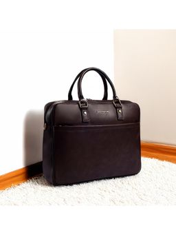 Gauge Machine - Unisex Brown 16 Inch Laptop Messenger Bag with Detachable Strap