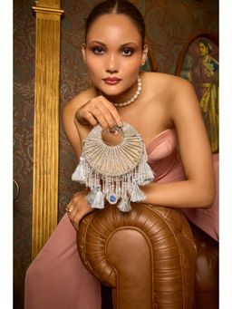 FOREVER NOOR - The Kala Mini Bag With Detachable Strap - Silver