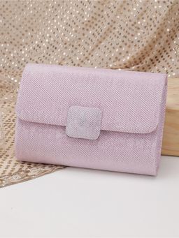ZEVORA - Women Solid Clutch With Detachable Strap - Pink