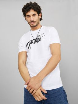 Styli - Attention Slogan Regular Fit T-Shirt
