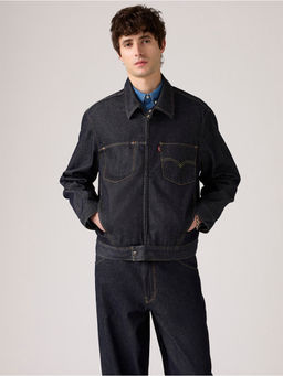 Levi's - Mens Dark Blue Solid/Plain Denim Jacket