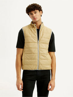 Levi's - Mens Solid Beige Puffer Jacket