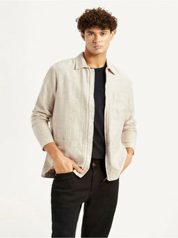 Levi's - Mens Red Loop Self Design Beige Shacket