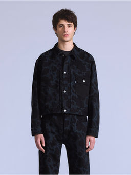 Levi's - Mens Embroidered Black Denim Jacket