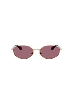 Burberry - Women UV Protected Gold Lens Oval Sunglass - 0BE316911091A55 (55)
