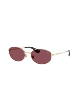 Burberry - Women Polarized Gold Lens Oval Sunglass - 0BE316911095Q55 (55)
