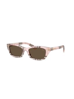 Burberry - Women UV Protected Pink Lens Rectangle Sunglass - 0BE448842217352 (52)