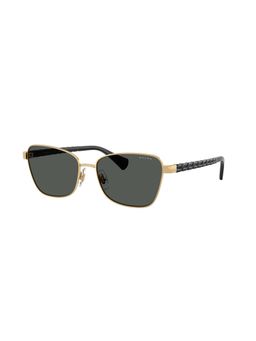 RALPH - Women UV Protected Gold Irregular Sunglass - 0RA414990048756 (56)