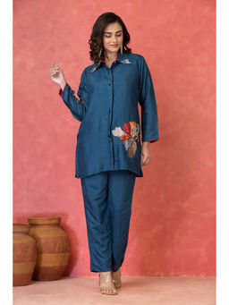 Autumnlane - Teal Embroidery Co-Ord Set