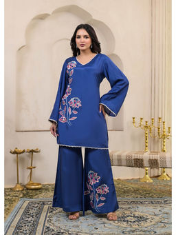 Autumnlane - Blue Embroidery Premium Co-Ord Set