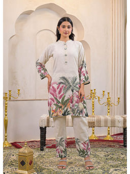 Autumnlane - White Printed Work Co-Ord Set