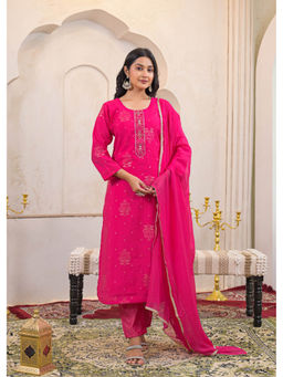 Autumnlane - Pink Kurta With Pant & Dupatta