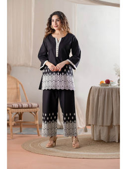 Autumnlane - Black Embroidery Co-Ord Set