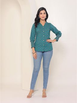 GULAB CHAND TRENDS - Hand Block Printed Shirt