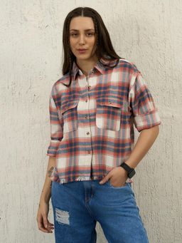 Hubberholme - Hubber Holme Women Regular Check Collar Full Sleeve Shirts