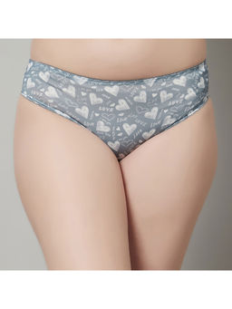 PrettyCat - Women Grey Love Print Sexy Bikini