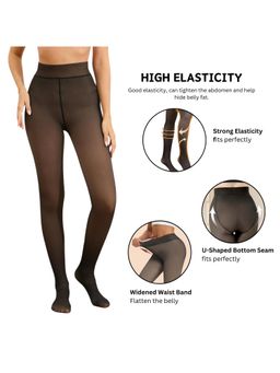 CareDone - Womens Slimming Effect High Stretch Dual Tone Thermal Stockings