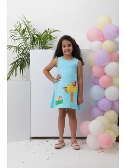 Kiyo Miyo - Aqua Abstract Design Dress