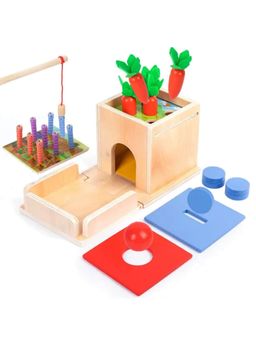 JOUETS BY EDUSPARK - 4-In-1 Montessori Box Toy Set For Toddlers Wooden Educational Learning Toys