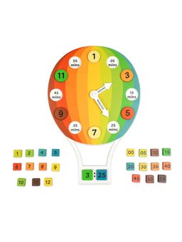 JOUETS BY EDUSPARK - Wooden Parachute Clock Kids Educational Learning Toys