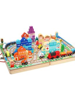 JOUETS BY EDUSPARK - Train Track Montessori Wooden Blocks Educational Learning Toys