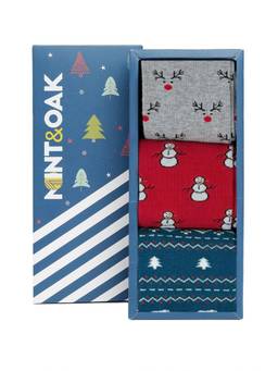 Mint & Oak - Gift Box Of Socks North Pole Crew (Pack of 3)