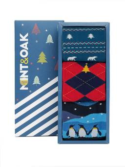 Mint & Oak - Gift Box Of Socks Snow Day (Pack of 3)