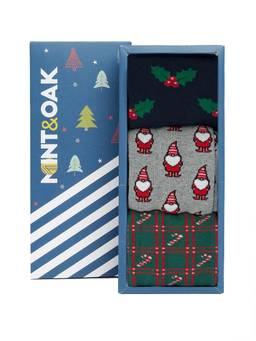 Mint & Oak - Gift Box Of Socks Santa’S Favourites (Pack of 3)