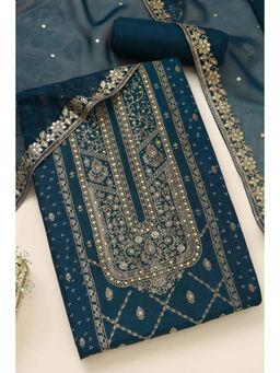 Soch - Zari Unstiched Kurta with Unstiched Pant and Dupatta with Faux Mirror and Sequins (Set of 3)